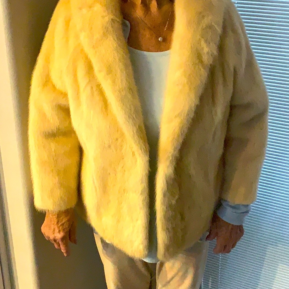 Authentic Vintage Champagne Mink Jacket/Stole- waist length.